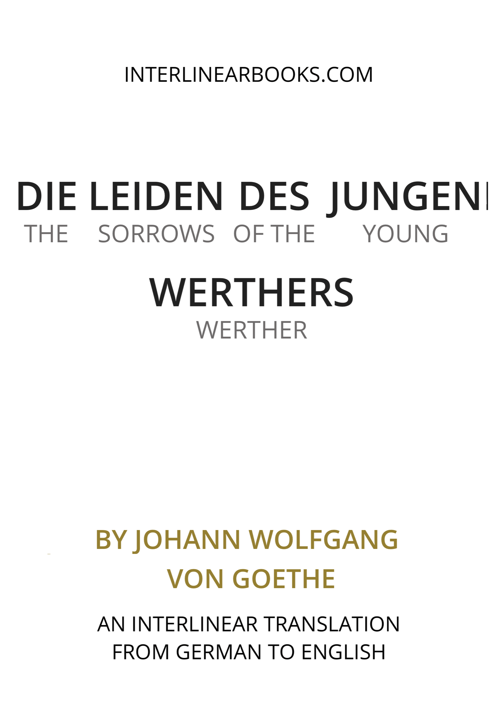 German book: Die Leiden des jungen Werthers / The Sorrows of Young Werther