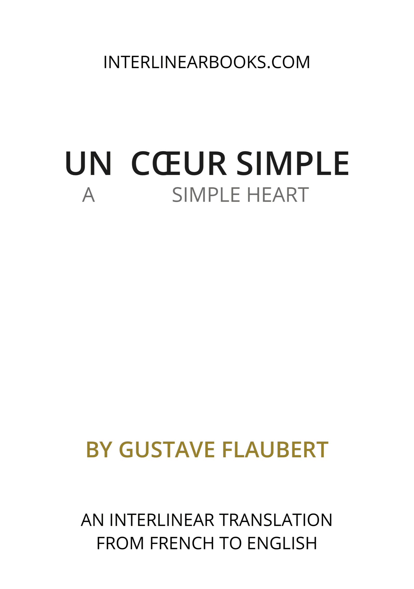 French book: Un cœur simple / A Simple Heart